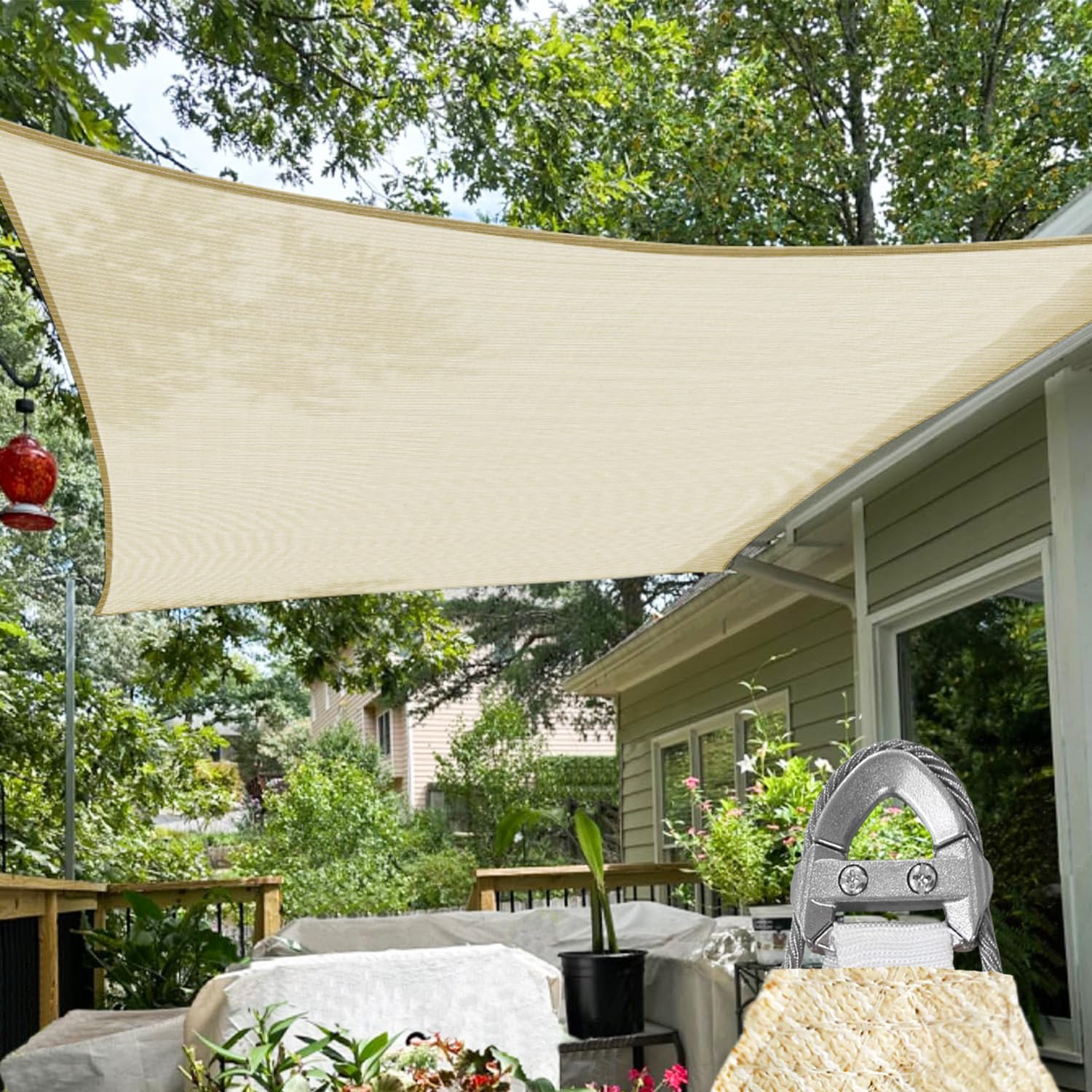 sazae　1207 Amazon.com : ShadeMart 14' x 16' Beige Rectangle Sun Shade
